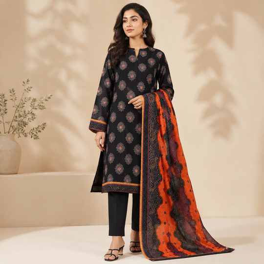 Bin Saeed Digital Printed Lawn 3PC