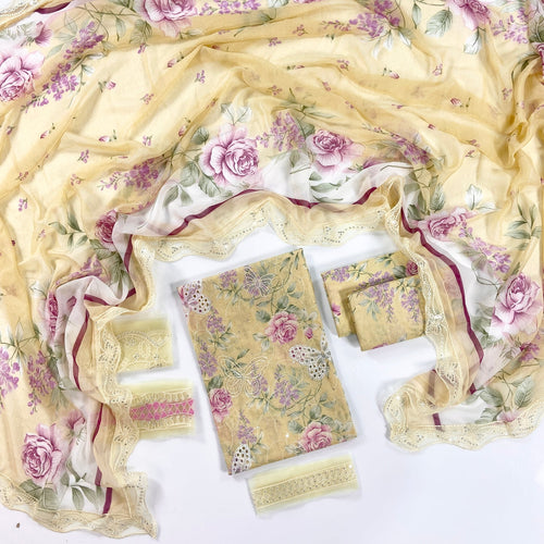 Maria B Butterfly Embroidered Lawn 3PC