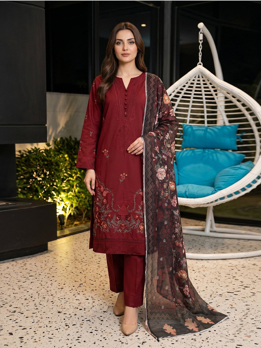 Lakhany Embroidered Lawn 3PC
