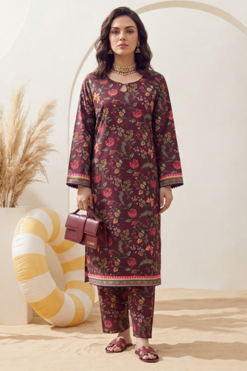 Elaya Platinum Drop 02 Printed Lawn 2PC