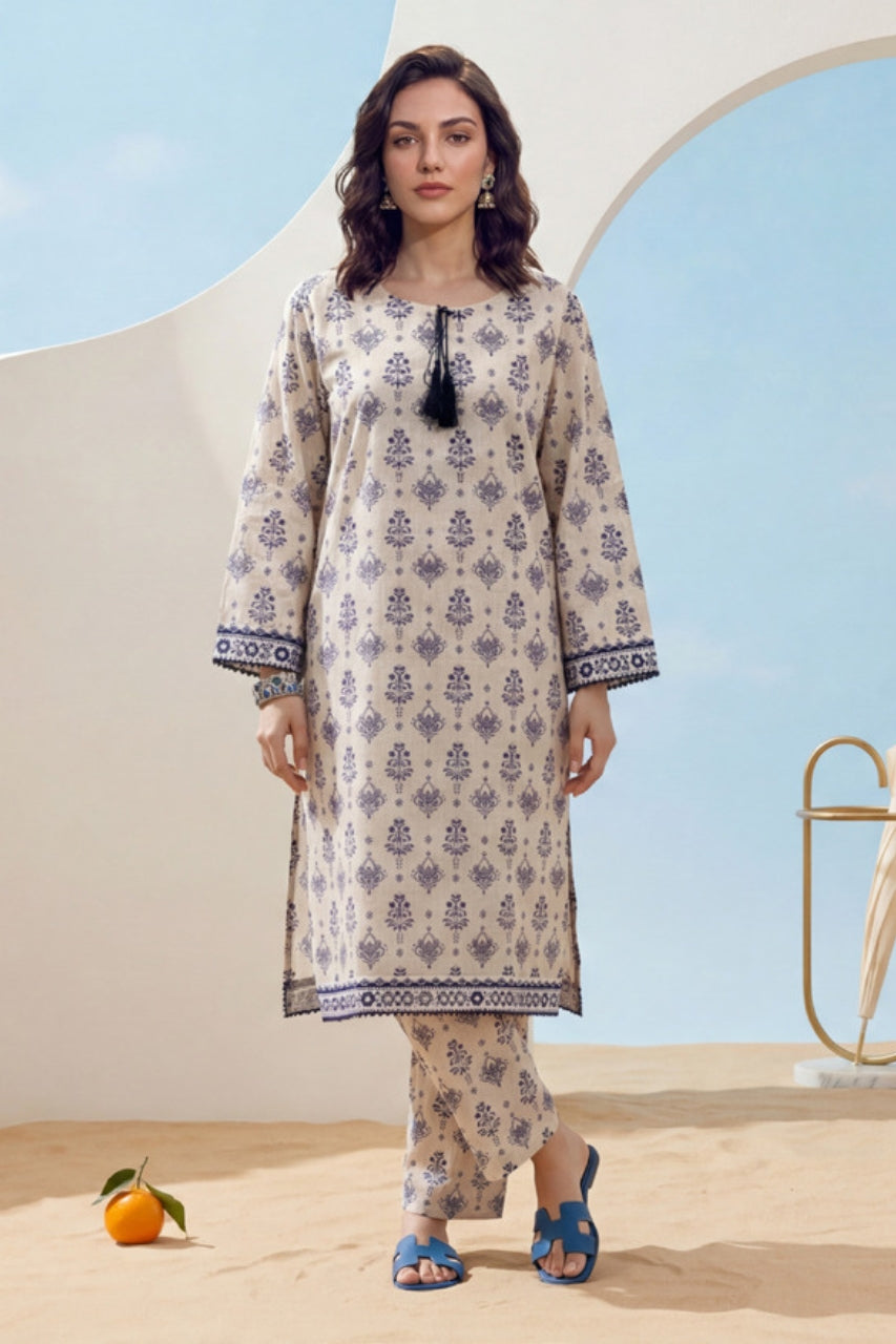 Elaya Platinum Drop 02 Printed Lawn 2PC