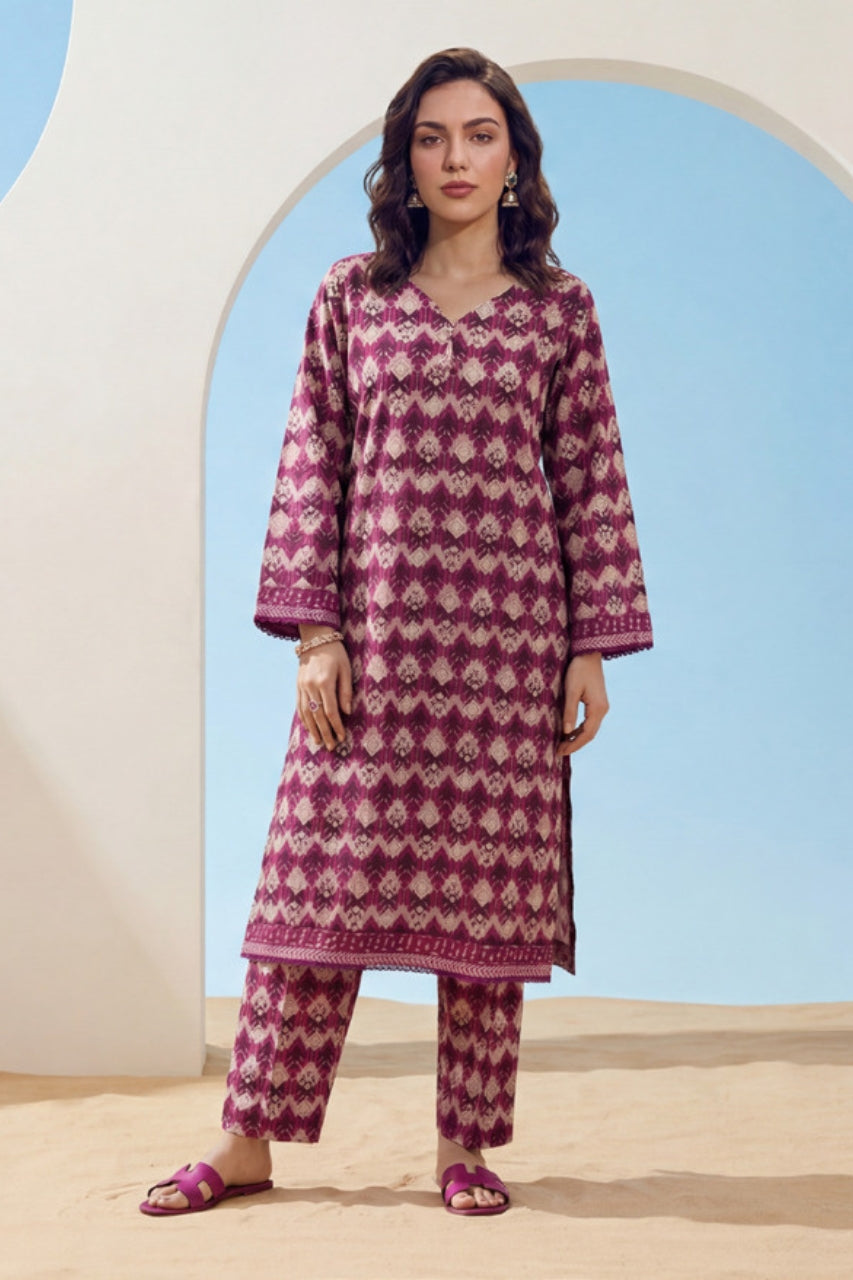 Elaya Platinum Drop 02 Printed Lawn 2PC