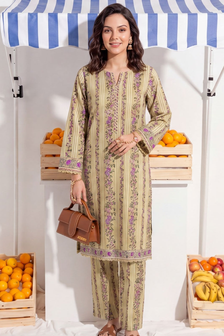 Elaya Platinum Drop 03 Printed Lawn 2PC