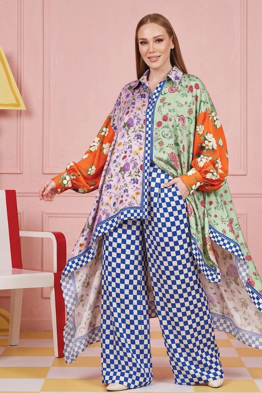 Zesh Printed Silk 2PC