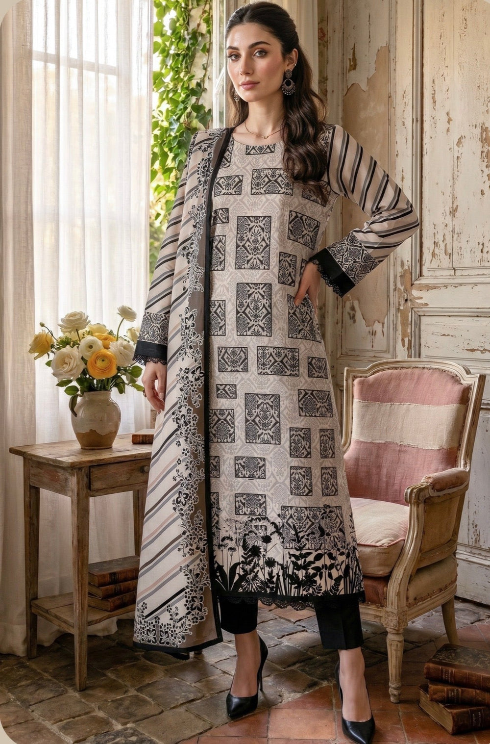Ladly by Sonu Ali Printed Lawn 3PC