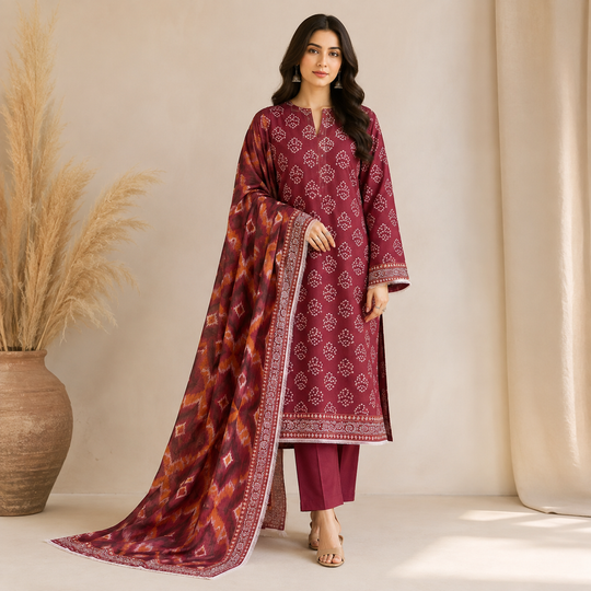 Bin Saeed Digital Printed Lawn 3PC
