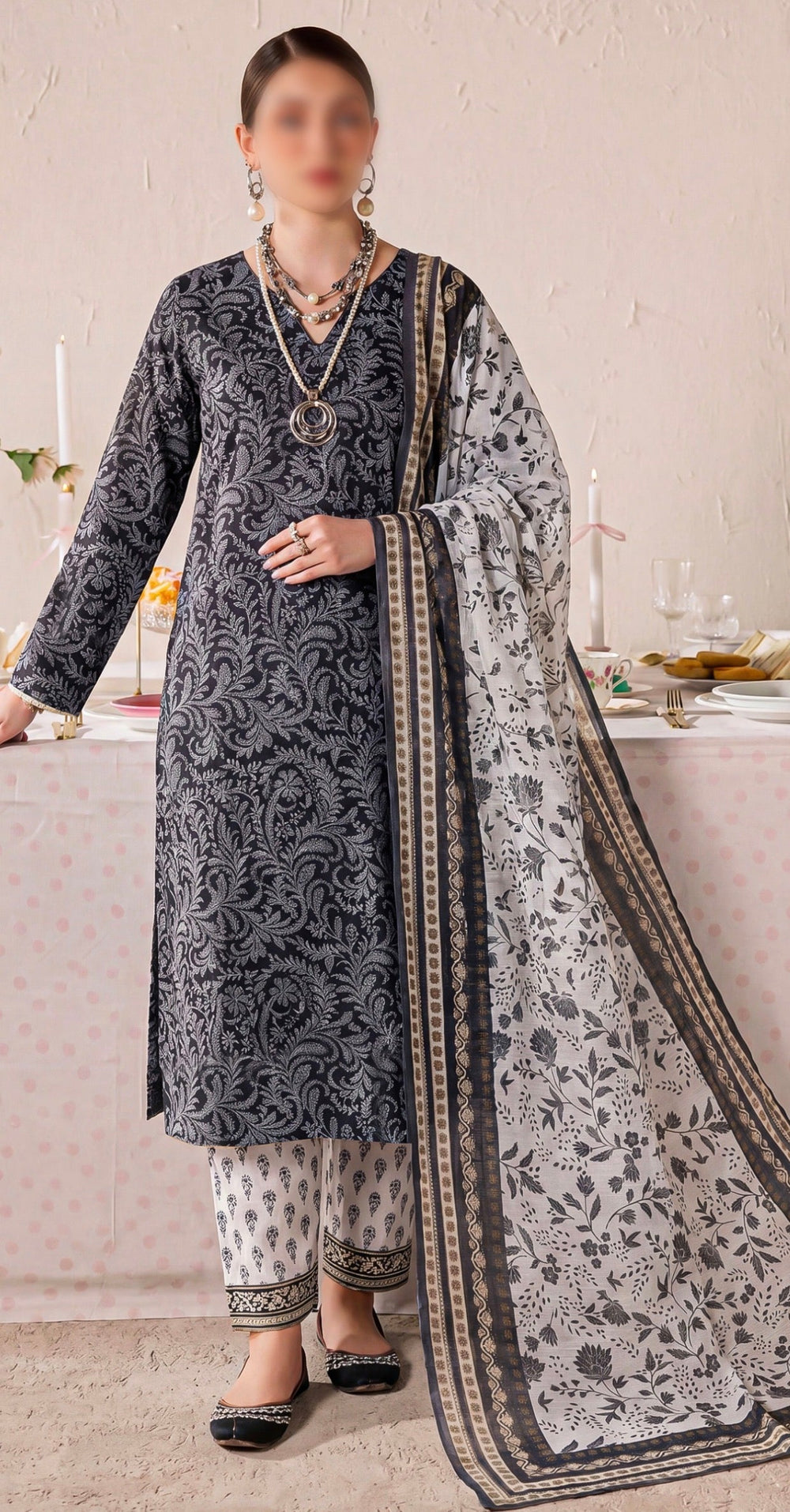 Shajar Noor Digital Printed Lawn 3PC