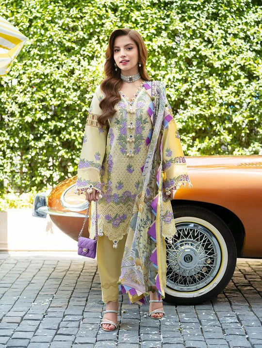 Jade Plain Embroidered Lawn 3PC
