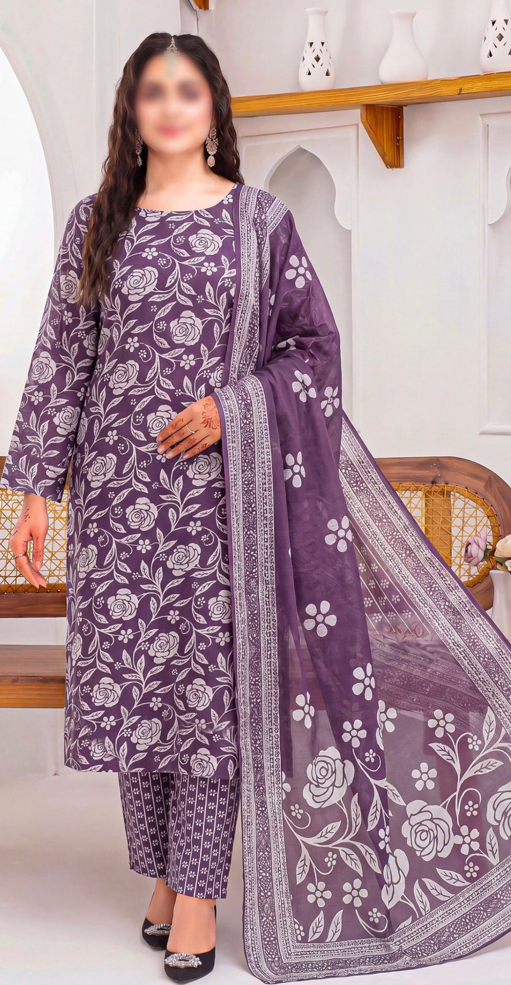Shajar Noor Digital Printed Lawn 3PC