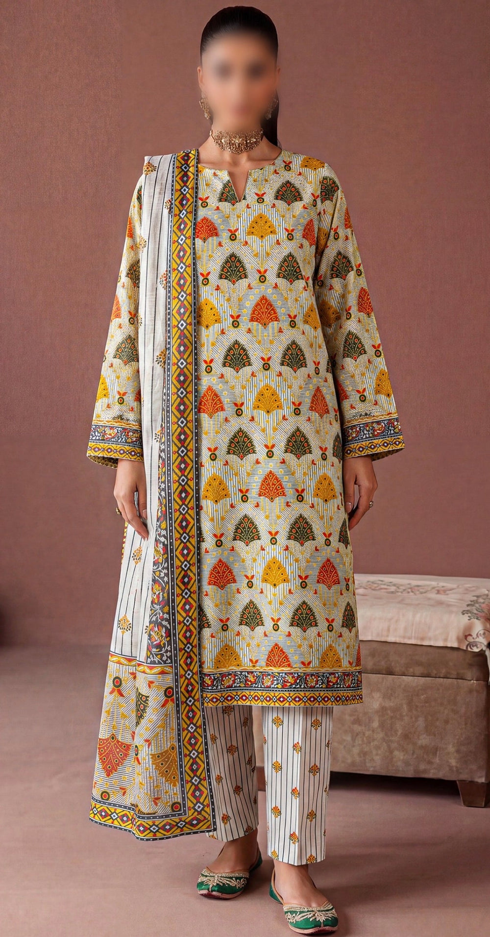 Rang-o-Noor by Shajar Noor Printed Lawn 3PC - view 3