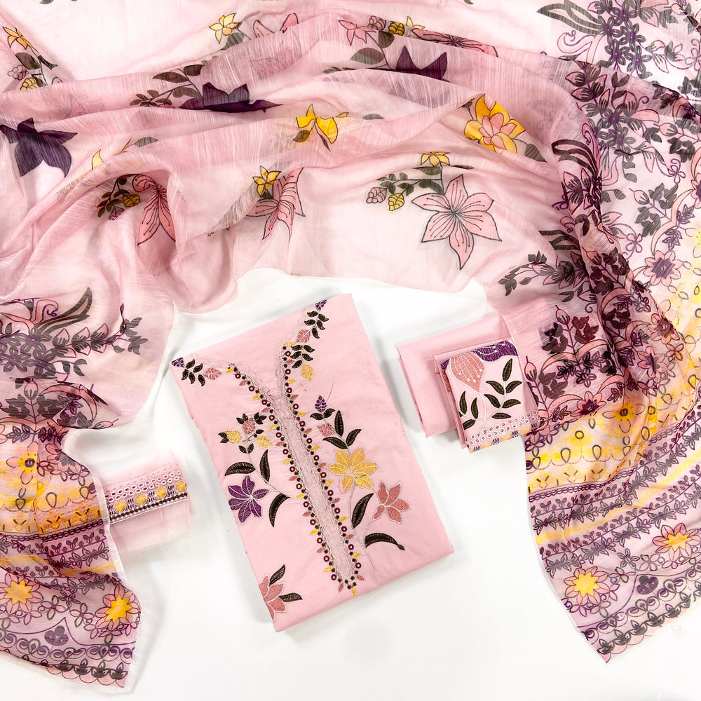 Aneelas Embroidered & Digital Printed Lawn 3PC