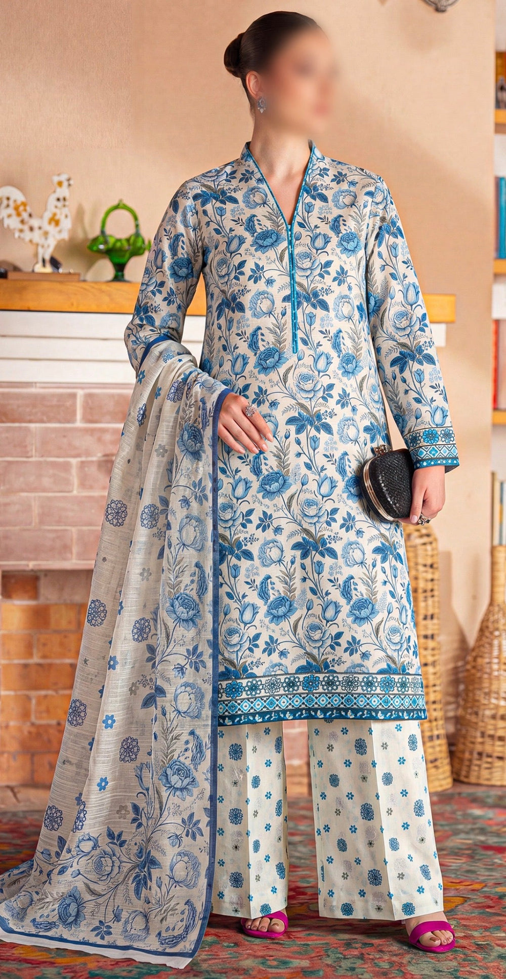 Rang-o-Noor by Shajar Noor Printed Lawn 3PC
