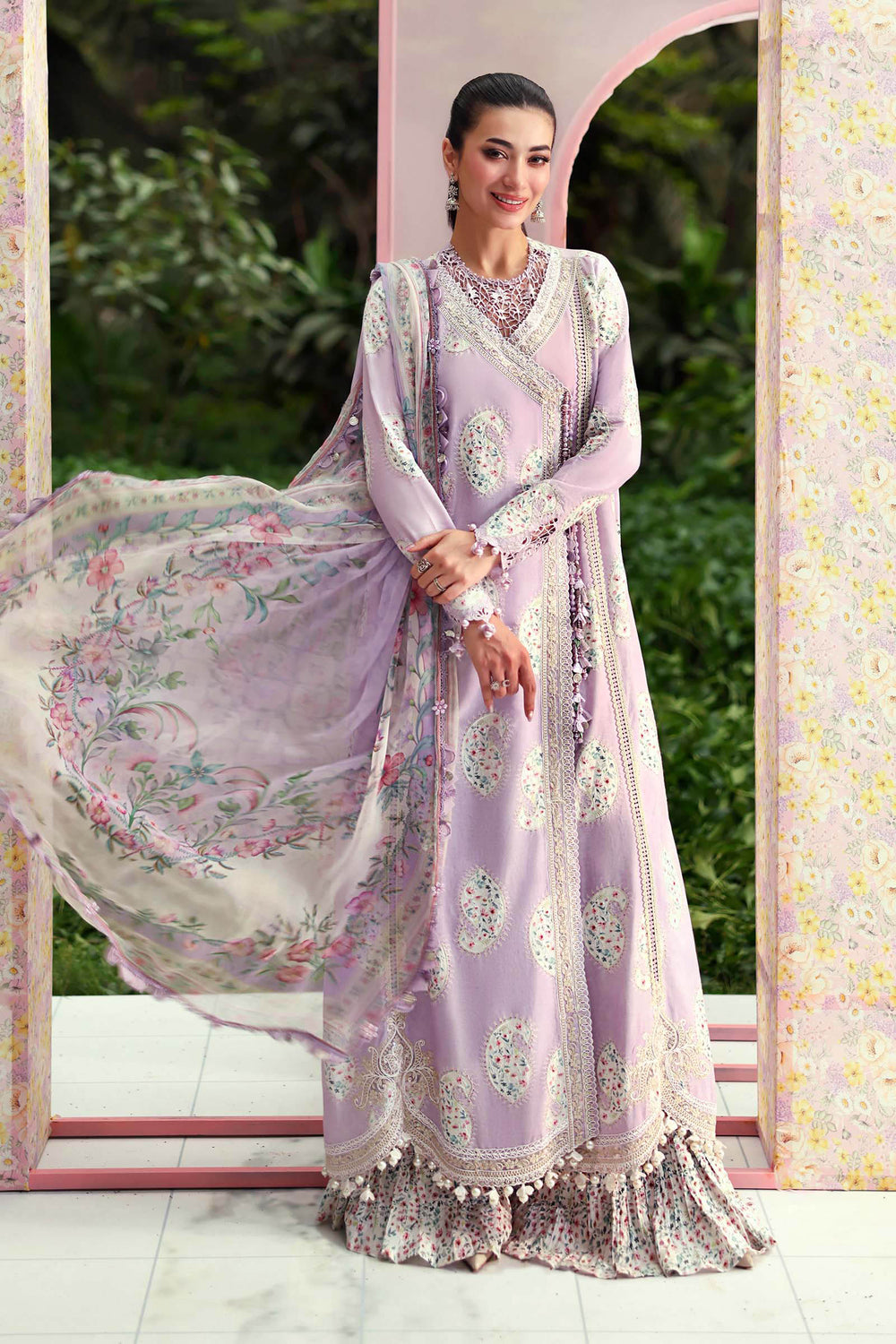 Lavender Embroidered Luxury 3-Piece Suit