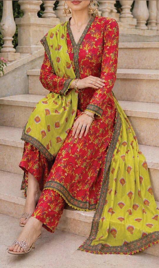 Flows by Almeerah Premium Printed Lawn 3PC