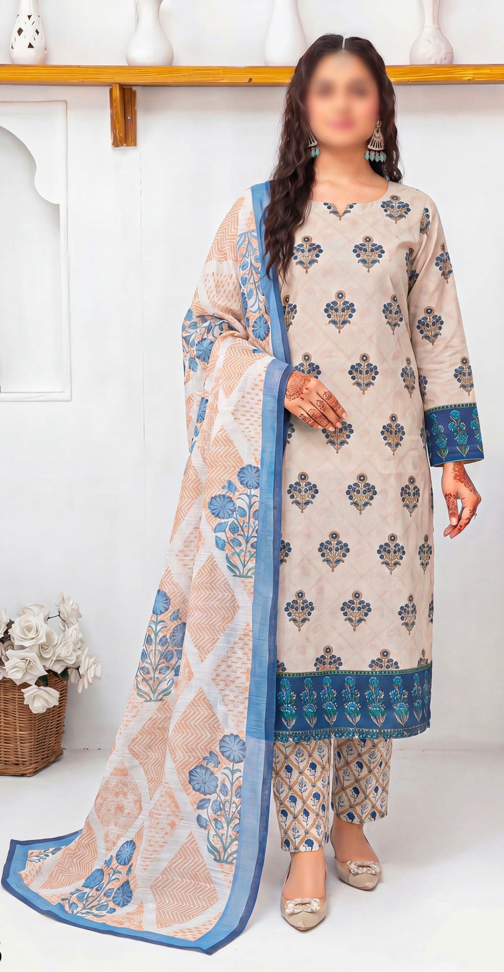 Shajar Noor Digital Printed Lawn 3PC