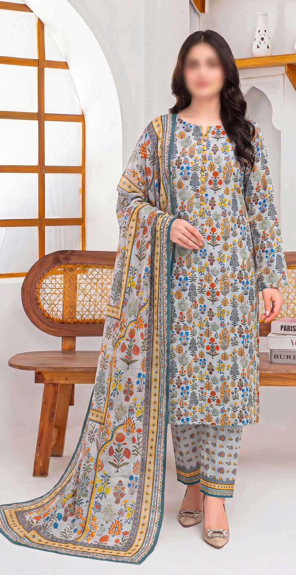 Shajar Noor Digital Printed Lawn 3PC