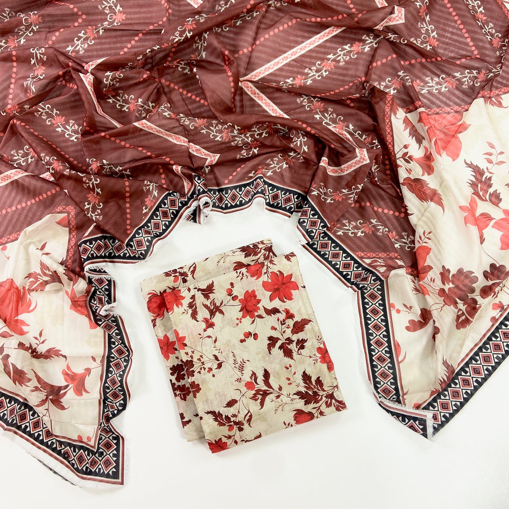 Flows by Almeerah Premium Printed Lawn 3PC