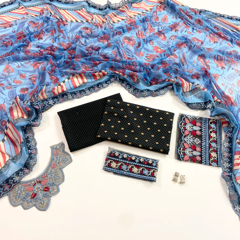 Sobia Nazir Embroiderd & Digital Printed Lawn 3PC
