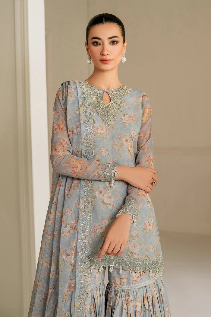 Embroidered  Unstitched 3Pc Lawn
