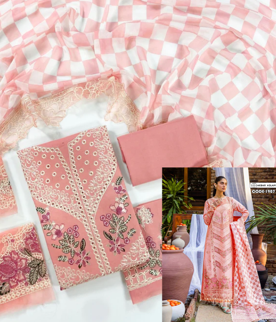 Akbar Aslam Design 1907 Embroidered Lawn 3PC