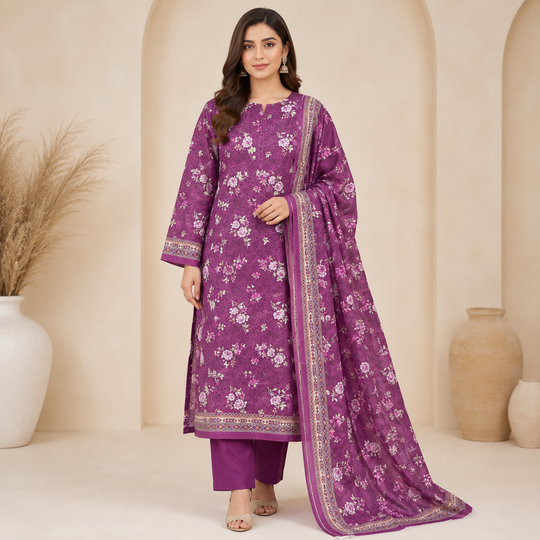 Bin Saeed Digital Printed Lawn 3PC