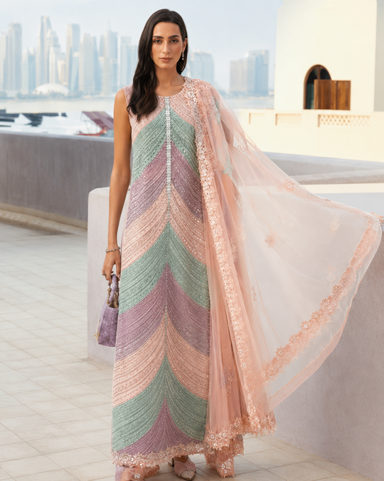 Maria B Unstitched Embroidered Luxury Lawn 3 Piece Suit