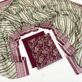 Bin Saeed Vol 03 Design 5 unstitched three piece flat lay