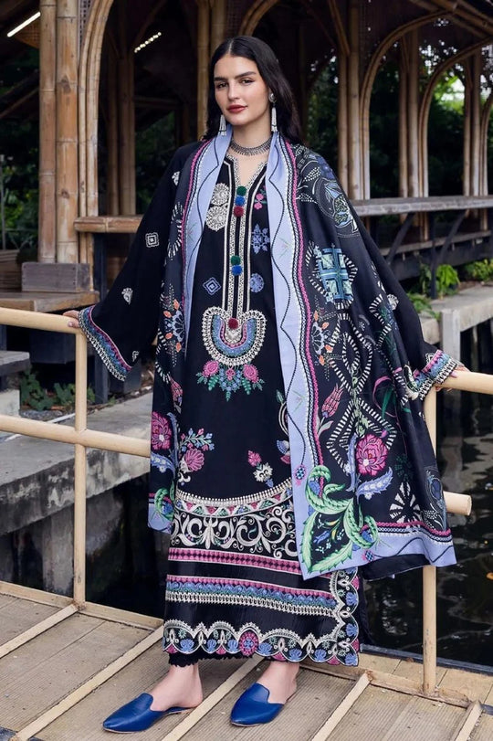 Mushq Plain Embroidered Lawn 3PC