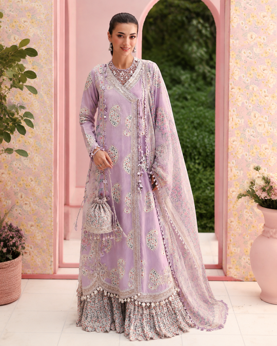 Lavender Embroidered Luxury 3-Piece Suit