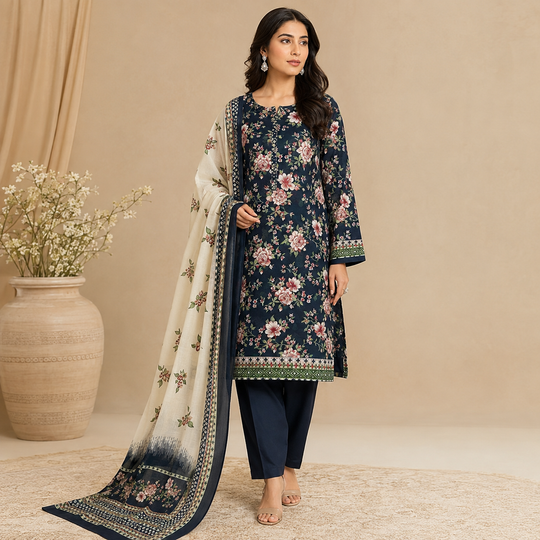 Bin Saeed Digital Printed Lawn 3PC