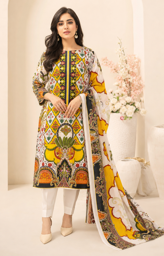 Rang Preet Vol 7 Printed Lawn 3PC — AI Styled Preview